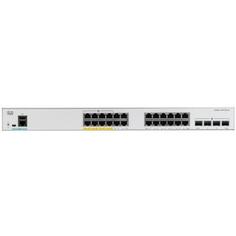 Catalyst 1000 24x 10/100/1000 RJ-45 PoE+, 4x 1Gb SFP uplinks, PoE+ 370W, C1000-24FP-4G-L Cisco