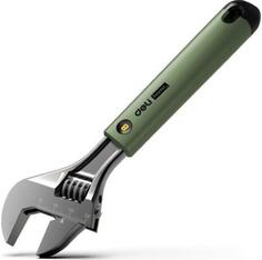 Разводной ключ &amp;quot;Home Series Green&amp;quot; Deli HT1508L 200мм, эксклюзивный дизайн, рукоятка - высококачественный софттач пластик