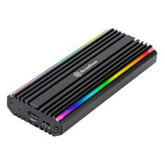 Корпус для HDD/SSD Silverstone G590MS13B000010 USB-C 3.2 Gen2 10Gbps NVMe / SATA M.2 SSD RGB enclosure