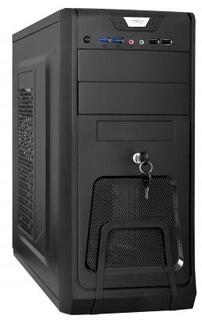 Exegate EX283217RUS Корпус Miditower ExeGate CP-603UB Black, ATX, &lt;CP450W, 80mm&gt;, 2*USB+2*USB3.0, Audio, замок блокировки кнопки питания