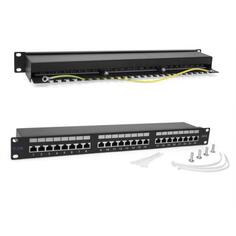 Патч-панель 19&amp;quot;, 24 порта RJ-45, категория 6, STP, 1U, TWT