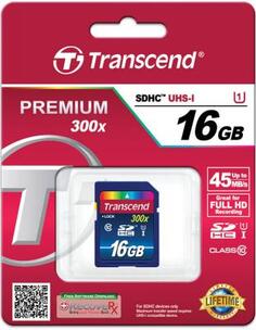 Карта памяти SDHC 16Gb Transcend Class10 UHS-I