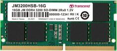 Оперативная память для компьютера 16Gb (1x16Gb) PC4-25600 3200MHz DDR4 SO-DIMM CL22 Transcend JM3200HSB-16G (JM3200HSB-16G)
