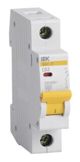 Iek MVA20-1-063-C Авт. выкл.ВА47-29 1Р 63А 4,5кА х-ка С ИЭК