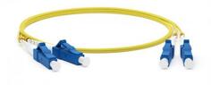 Hyperline FC-S2-9-LC/­UR-LC/­UR-H-2M-LSZH-YL Патч-корд волоконно-оптический (шнур) SM 9/­125 (OS2), LC/­UPC-LC/­UPC, simplex, LSZH, 2 м