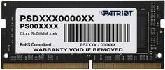 Оперативная память для ноутбука 16Gb (1x16Gb) PC4-19200 2400MHz DDR4 SO-DIMM CL17 Patriot Signature PSD416G240081S Патриот