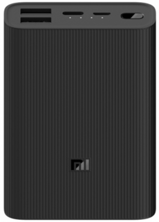 Мобильный аккумулятор Xiaomi Mi Power Bank 3 Ultra Compact Li-Pol 10000mAh 2.4A+2A+1.5A+3A черный 4xUSB