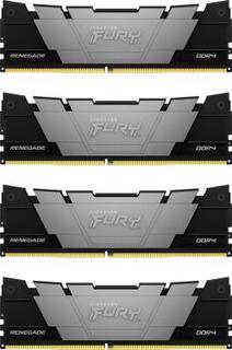 Оперативная память для компьютера 128Gb (4x32Gb) PC4-28800 3600MHz DDR4 DIMM CL18 Kingston Fury Renegade KF436C18RB2K4/128