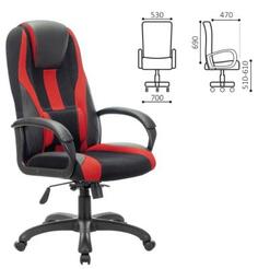 Кресло игровое BRABIX Rapid GM-102 чёрный красный