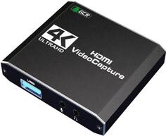 GCR Адаптер видео-аудио захвата HDMI сигнала + звук, HDMI 2.0 to HDMI 2.0+USB 3.0, 2хAudio, 4K/60Hz, GCR-53192 Green Connection
