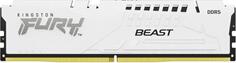 Оперативная память для компьютера 16Gb (1x16Gb) PC5-54400 6800MHz DDR5 DIMM CL34 Kingston Fury Beast White KF568C34BWE-16