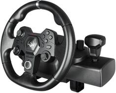 Руль SVEN GC-W900 (USB, педали, вибро, скоба, лепестки, АКПП, D-pad, 22 кн, резин. вставки, PC, Android, PS-3/4, XB1, XB360, N-Switch, X-Input, Direct