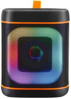Ginzzu GM-911B (5Вт, TWS, 150Гц-18КГц, динамики 1х2,0, 1200мАч, USB-flash, микро SD, FM-радио, Hands-free, RGB