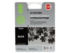 Картридж Cactus CS-PGI520BK для Canon Pixma MP540/ MP550/ MP620/ MP630/ MP640/ MP660/ MP980/ MP990; MX860; iP3600/iP4600/ iP4700, черный, 344 стр., 19