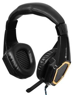 Игровая гарнитура проводная Oklick HS-L310G черный золотистый