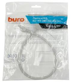 Патч-корд Buro UTP 4 пары cat6 CCA molded 0.5м серый RJ-45 (m)-RJ-45 (m) Бюрократ