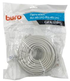 Патч-корд Buro UTP 4 пары cat6 CCA molded 20м серый RJ-45 (m)-RJ-45 (m) Бюрократ