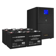 Комплект ИБП EX295990RUS + батарея 55Aч EX285667RUS 4шт (инвертор, синус, для котла) ExeGate SineTower SZ-3000.LCD.AVR.3SH.1C13.RJ.USB &lt;3000VA/2400
