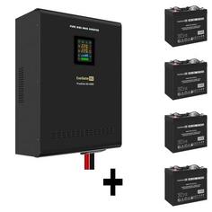 Комплект ИБП EX296004RUS + батарея 55Aч EX285667RUS 4шт (инвертор, синус, для котла, настенный) ExeGate FineSine SX-5000.LCD.AVR.2SH.T &lt;5000VA/3500