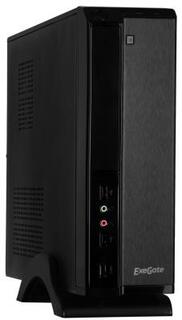 Exegate EX268692RUS Корпус MiniITX Exegate MI-207 Black, miniITX/mATX, &lt;без БП&gt;, 2*USB, Audio