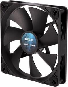 Вентилятор GELID Silent 14 PWM Black, 140x140x25 мм, 750-1500 об/мин, PWM, черный