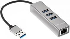 Telecom Переходник USB 3.0 --&gt;RJ-45 1000Mbps +3 USB3.0, Aluminum Shell, 0.2м Telecom &lt;TA311U&gt;