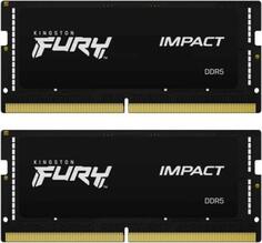 Оперативная память для ноутбука 64Gb (2x32Gb) PC5-38400 4800MHz DDR5 SO-DIMM CL38 Kingston Fury Impact KF548S38IBK2-64