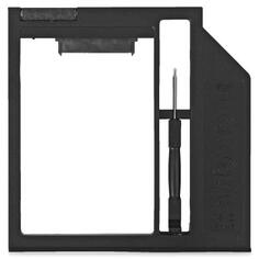 Адаптер оптибей Espada SS90 (optibay, hdd caddy) SATA/miniSATA (SlimSATA) 9мм для подключения HDD/SSD 2,5” к ноутбуку вместо DVD