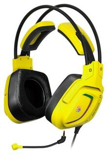 Игровая гарнитура проводная A4TECH Bloody G575 Punk черный желтый