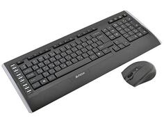 Клавиатура+мышь A4Tech W 9300F USB (черный), 2.4G наноприемник