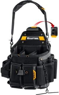 KRAFTOOL KPB-23 с быстросъёмным креплением FastClip, плечевой ремень, 23 кармана и петли, 290 х 310 мм, поясная сумка (38766)