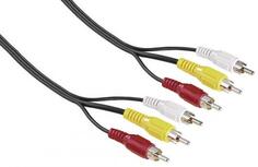 Кабель Hama 3хRCA тюльпан (m-m), 2.0 м, черный H-43134