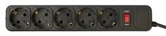 Сетевой фильтр PCPet AP01006-5-B черный 5 розеток 5 м 01006-5-ВК 5