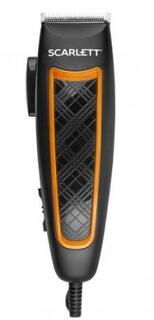 Машинка для стрижки Scarlett SC-HC63C18 черный/оранжевый 15Вт (насадок в компл:4шт)