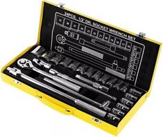 Набор торцевых ключей 24 шт Deli DL2024T Материал: 50BV30. Набор инструментов 24 шт. включает в себя:Головка серии 12,5 мм, 17 шт. (10, 11, 12, 13, 14