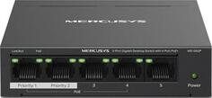 Mercusys MS105GP Настольный коммутатор с 5 гигабитными портами (4 порта PoE+)