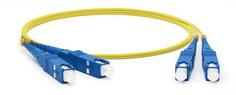 Hyperline FC-D2-9-SC/­UR-SC/­UR-H-1M-LSZH-YL Патч-корд волоконно-оптический (шнур) SM 9/­125 (OS2), SC/­UPC-SC/­UPC, 2.0 мм, duplex, LSZH, 1 м