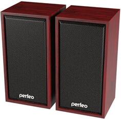 Perfeo колонки CABINET 2.0, мощность 2х3 Вт (RMS), махагон, USB