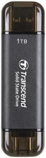 Внешний SSD диск 1.8 1 Tb USB Type-C USB Type A Transcend TS1TESD310C серый