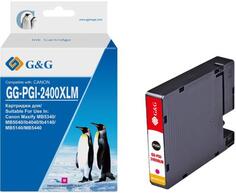 Картридж струйный G&amp;G GG-PGI-2400XLM PGI-2400XL M пурпурный (20.4мл) для Canon Maxify iB4040/iB4140/МВ5040/MB5140/МВ5340/MB5440