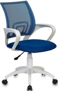 Кресло Бюрократ CH W696, на колесиках, сетка/ткань, синий [ch w696 blue]