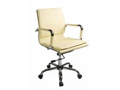 Кресло Buro CH-993-Low/Ivory низкая спинка крестовина хром искусственная кожа белый Бюрократ