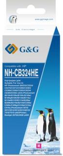 Картридж струйный G&amp;G NH-CB324HE пурпурный (14.2мл) для HP Photosmart B8553/C5324/C5370/C5373/C5380/C5383 GG