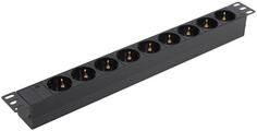 Exegate EX280847RUS Блок розеток ExeGate ServerPro PDU-19H901 Al-9S-C14, 19,1U,алюм, 9Schuko, С14