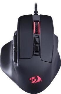 Игровая мышь REDRAGON BULLSEYE чёрная (USB, Pixart P3327, Huano, 8 кн., 12400 Dpi, RGB подсветка) Defender