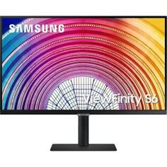 Монитор Samsung 27 ViewFinity S6 S27A600NAU черный IPS LED 5ms 16:9 HDMI полуматовая HAS Piv 300cd 178гр/178гр 2560x1440 75Hz FreeSync DP QHD USB 6.4