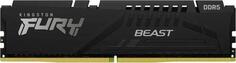 Оперативная память для компьютера 32Gb (1x32Gb) PC5-51200 6400MHz DDR5 DIMM CL32 Kingston Fury Beast Black KF564C32BB-32