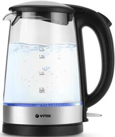 Чайник электрический Vitek VT-8810, 2200Вт, серебристый и черный
