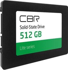 Твердотельный накопитель SSD 2.5 512 Gb CBR Lite Read 550Mb/s Write 520Mb/s 3D NAND TLC SSD-512GB-2.5-LT22