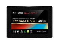 Твердотельный накопитель SSD 2.5 480 Gb Silicon Power Slim S55 Read 555Mb/s Write 500Mb/s TLC SP480GBSS3S55S25